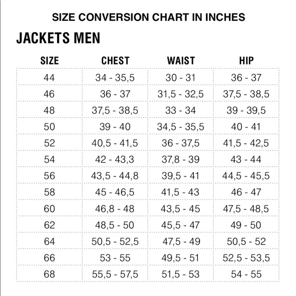 Rev’It! Size Charts - Picture 3 of 3